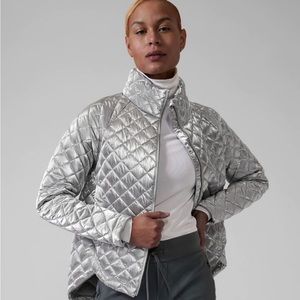Athleta Whisper Featherless Metallic Jacket